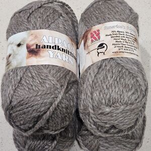 Kraemer Alpaca Yarn Rose Gray Alpaca Merino Wool Blend, 4 skeins, Made In USA
